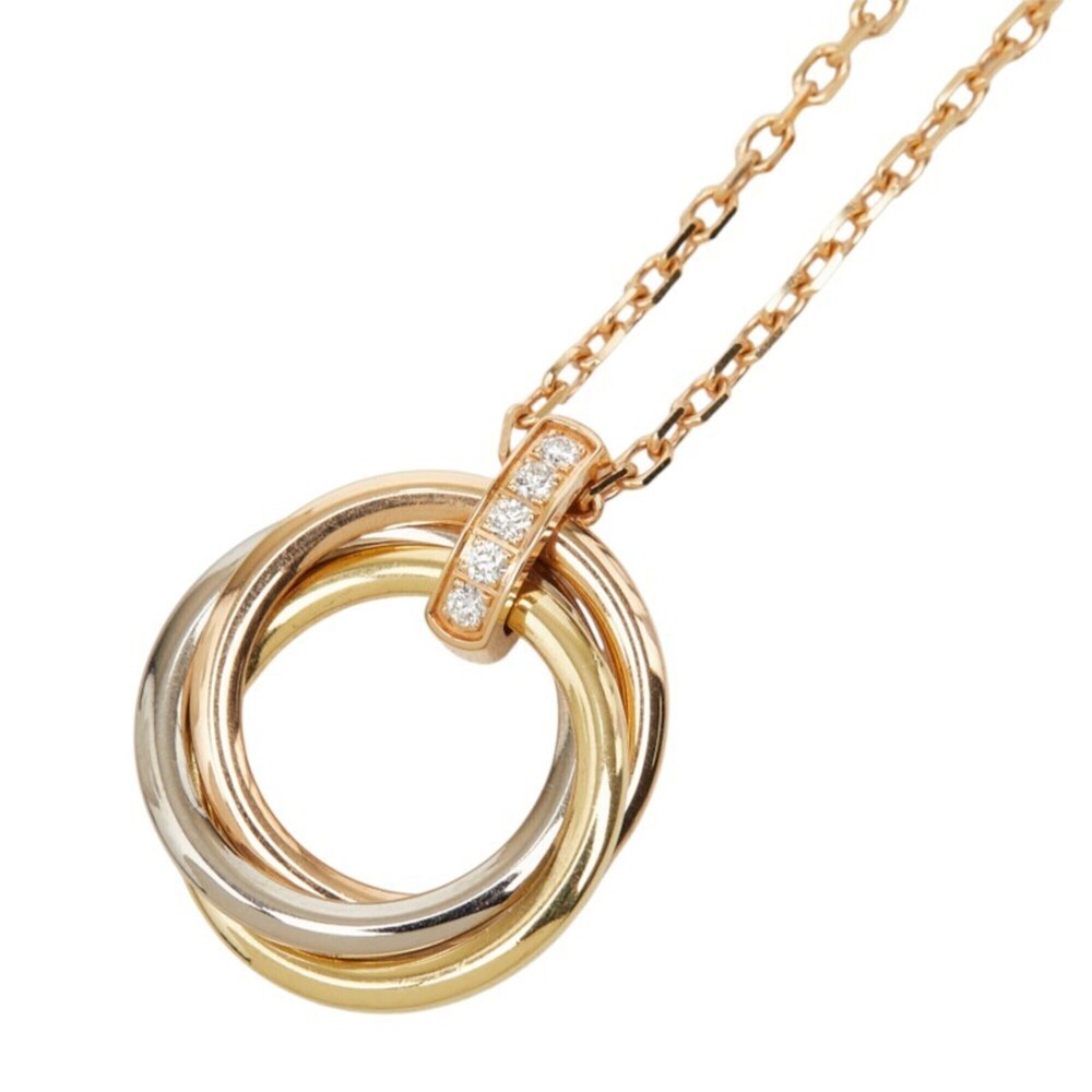 CARTIER 18k Gold Diamond Trinity Necklace